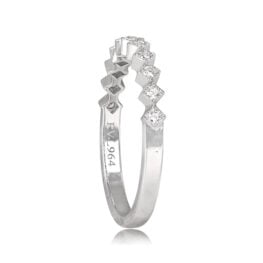 Diamond and White Gold Half Eternity Band - Selma Band